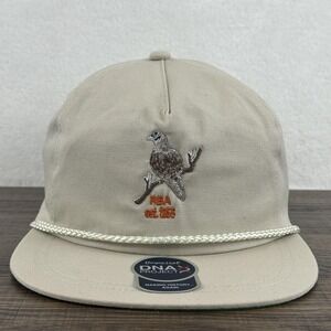 FBA Hat Cap Strap Back Embroidered Bird Branch Rope‎ Trim Mens OSFA DNA Project